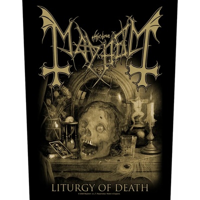 Mayhem – Liturgy Of Death (Back Patch · sew-on) (Nášivka)