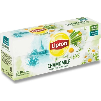 Lipton Herbs of the World bylinný čaj heřmánek a citronová tráva 20 sáčků
