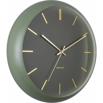 Present Time Zeleno-zlaté nástěnné hodiny Belene 40 cm