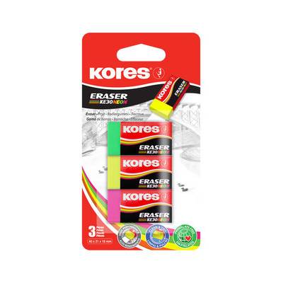 Kores Pryž KE30 neon barevný mix 40 x 21 x 10 mm 3 ks