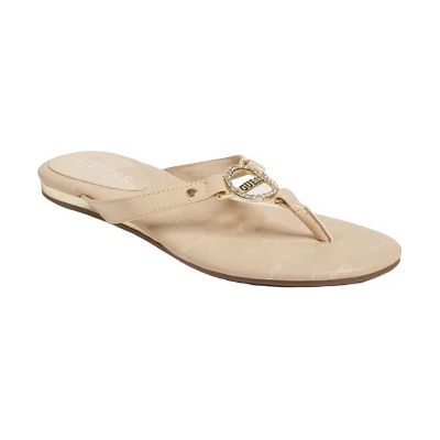 Guess dámské pantofle, nazouváky žabky Mikaelah béžové