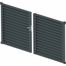 Dvoukřídlá hliníková brána s žaluziovou výplní 3,92×1,85 m – set