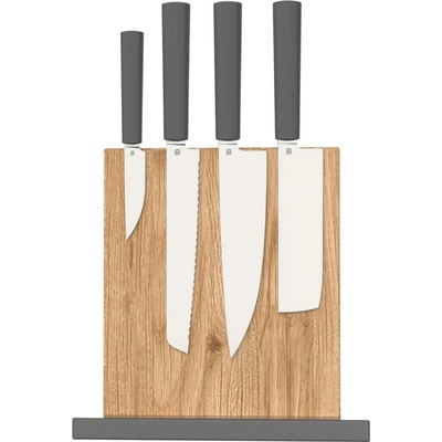 Butterfork Sada nožů AR-RPM9 + stojan na nože z dubu tmavě šedá