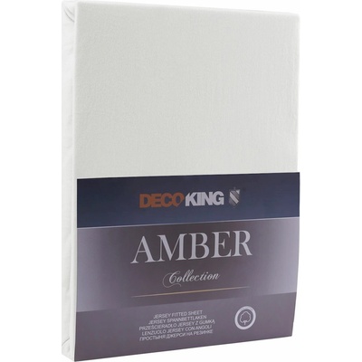 Decoking bavlna jersey prestieradlo Amber biela 120-140x200x30