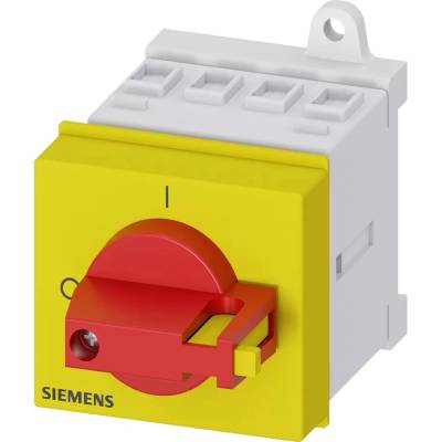 Siemens Vačkový spínač 0-1 3P 16A na lištu žlutočervený IP44 3LD2030-0TK13