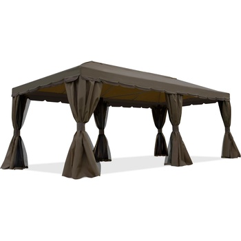 Garden Point Кафяв градински павилион с мрежа против комари Валенсия 3х6 м Garden Point (GAP1119)