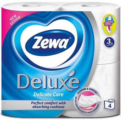 Zewa Deluxe Delicate Care трипластова тоалетна хартия 4 ролки