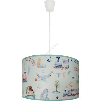 Duolla - Детски пендел TRAIN 1xE27/15W/230V Ø 35 см (DU8832)