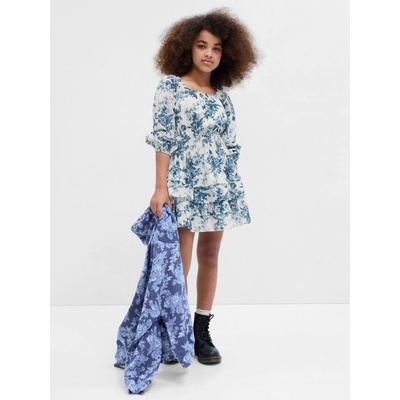 GAP detské mini šaty Gap × LoveShackFancy modrá