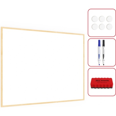 Allboards TM85D+ZWB1 Magnetická tabule 80 x 50 NATURAL TM85D – Zboží Dáma