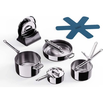 Joseph Joseph Комплект кухненски съдове SPACE 1000032, комплект от 5 бр. , сребърен, неръждаема стомана, Joseph Joseph (JS1000032)