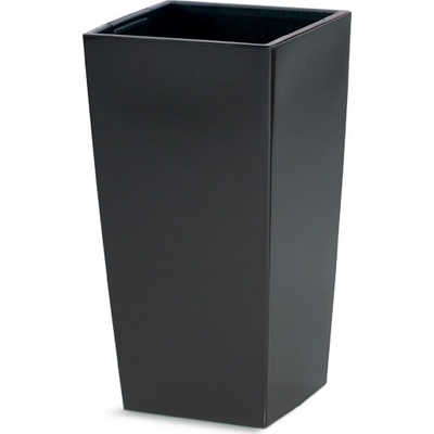 Prosperplast Květináč s vkladem URBI SQUARE antracit 22 x 22 x 42cm