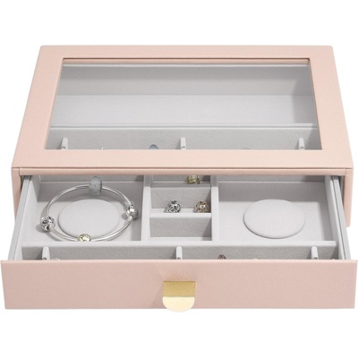 Stackers Ковчеже за накити Stackers с чекмедже и стъклен капак cлassic розово (75789)