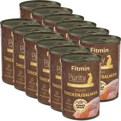 Fitmin Purity Puppy Пиле и сьомга 12 x 400 г