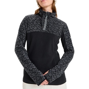 Roxy Дамски поларен пуловер Roxy Women's Sayna Half Zip Fleece jumper - True Black Roxygram Tonal (105-6962-0214)