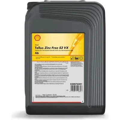 Shell Tellus Zinc Free S3 VX 46 20 l