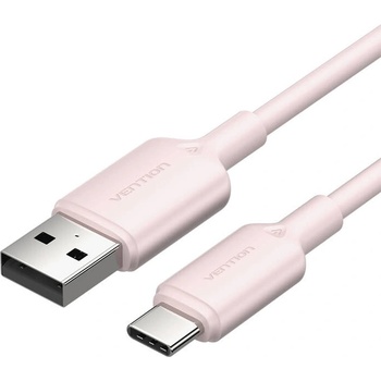 Vention USB 2.0 A към USB-C 3A кабел Vention CTQPF 1M (розов) (CTQPF)