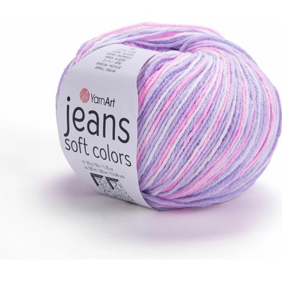 Yarn Art Jeans Soft Colors 6205 odstíny růžové a fialové