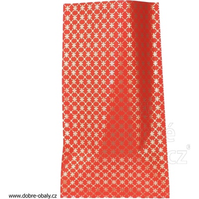 Dárkový celofánový sáček L - Ribbon Diamond ČERVENÝ