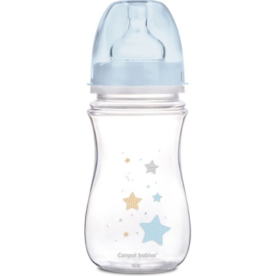 Canpol babies Newborn láhev na mléko modrá Hvězdy 240ml