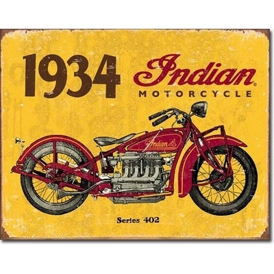 1934 Indian New - plechová cedule,