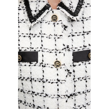 KARL LAGERFELD Рокля с вълна Karl Lagerfeld в бяло къса със стандартна кройка A3W13031 (A3W13031)