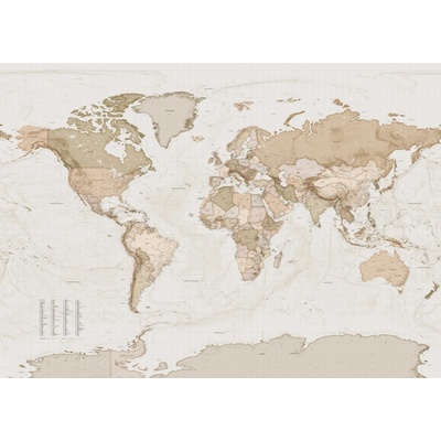 Komar Vliesová fototapeta Earth Map rozměry 350 x 250 cm