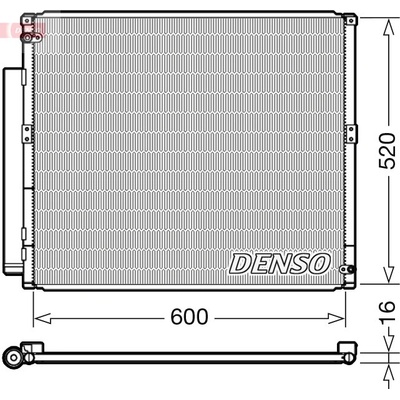 Kondenzátor, klimatizace DENSO DCN50051