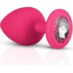 EasyToys anal collection Силиконов анален плъг с диамант - Розов
