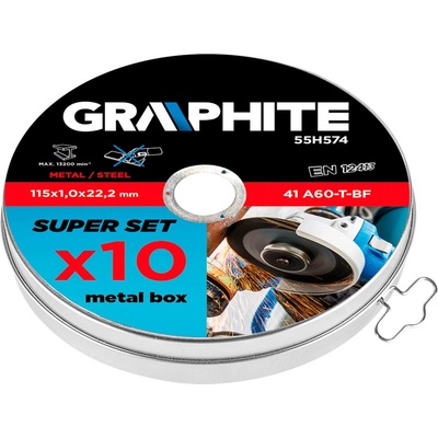 Graphite kotouč řezný 115 x 1.0 x 22.2 mm 41 A60-T-BF 10 ks.