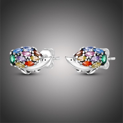 GRACE Silver Jewellery Stříbrné náušnice Ježek stříbro 925/1000 E-KTE032/425 Stříbrná
