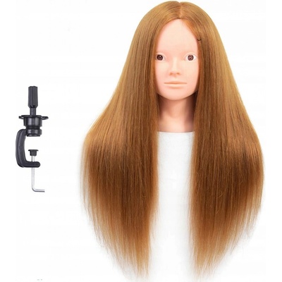 Korbi Kadeřnictví hlava, školení, tmavě blond vlasy 70 cm, 5