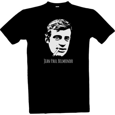 Tričko s potiskem Jean Paul Belmondo pánské černá