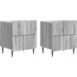 vidaXL Нощен шкаф 2 бр. Сива сонома 43 x 34, 5 x 49, 5 см (894308)