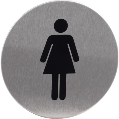 Walteco Symbol "WC-ženy", průměr 75mm, nerez, samolepka , 20870