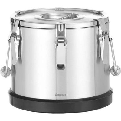 Nerezová termoska Kitchen Line pro přepravu potravin, HENDI, Kitchen Line, 10L, Stříbrná, o300x(H)270mm