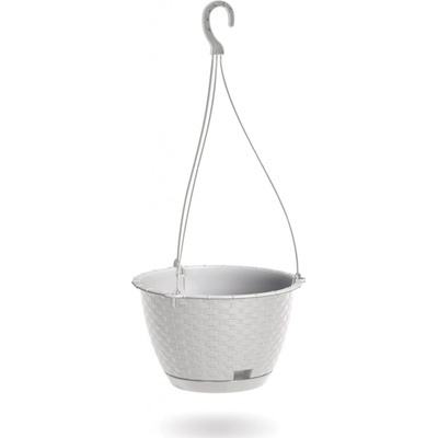 Prosperplast Květináč závěsný RATOLLA ROUND W bílý 21,5 cm