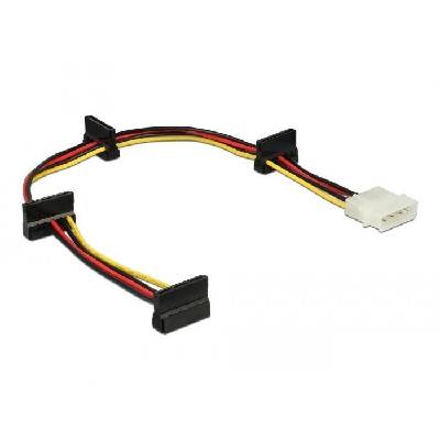 Кабел Power Molex 4 Pin > 4 x SATA 15 Pin, 40cm (DELOCK-60142)