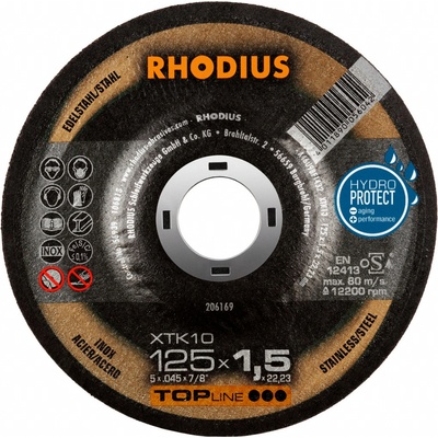 Rhodius Rezný kotúč 125 x 1,5 x 22,23 mm 206169