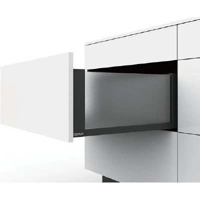 Cemux H Box SLIM skleněné bočnice antracit H199/500 mm