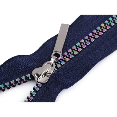 Duhový kostěný zip šíře 5 mm délka 60 cm 330 modrá tmavá