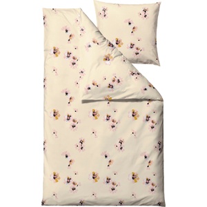 Södahl Спално бельо Flora 140 x 220 см, жълто-розово с калъфка за възглавница 60 x 63 см, цип (35354)