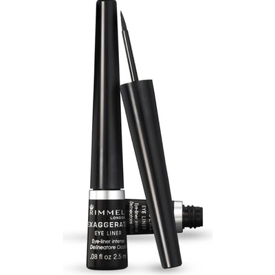 Rimmel Exaggerate Eyeliner tekuté oční linky 100% Black 2,5 ml – Zboží Dáma