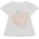 GUESS Бяла тениска за бебе момиче с розов надпис Guess Girl