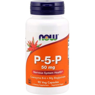 Now Foods Vitamín B6 P-5-P 50 mg v aktívnej forme 90 kapsúl