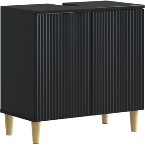vidaXL Шкаф за мивка в баня ARNHEM Черно 59, 5 x 31, 5 x 59 см (896566)