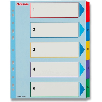Esselte Mylar Maxi - papírový rozlišovač - 5 listů A4