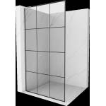 Mexen Kioto L душ стена Walk-in 100 x 200 см, черна решетка, четка никел - 800-100-103-97-77 (800-100-103-97-77)