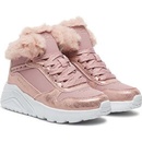 Skechers dívčí kotníkové zimní boty Uno Lite Comfurt Collar mauve