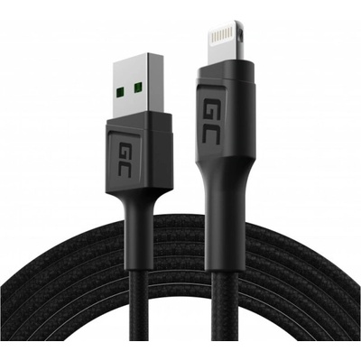 Kábel USB-A pre Lightning Green Cell GC PowerStream, 120 cm pre iPhone, iPad, iPod, rýchle nabíjanie